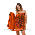 Fleur de Vie Maison et Jardin Serviettes de Bain Jacquard Plage Orange BT-137 Chine Fournisseur